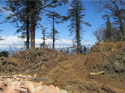 縣委常委、縣政府副縣長胡濟均到王崗坪調研生態旅游開發建設項目